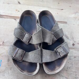 Birkenstock Arizona Brown Suede Sandals size 37 regular wide women’s size 6